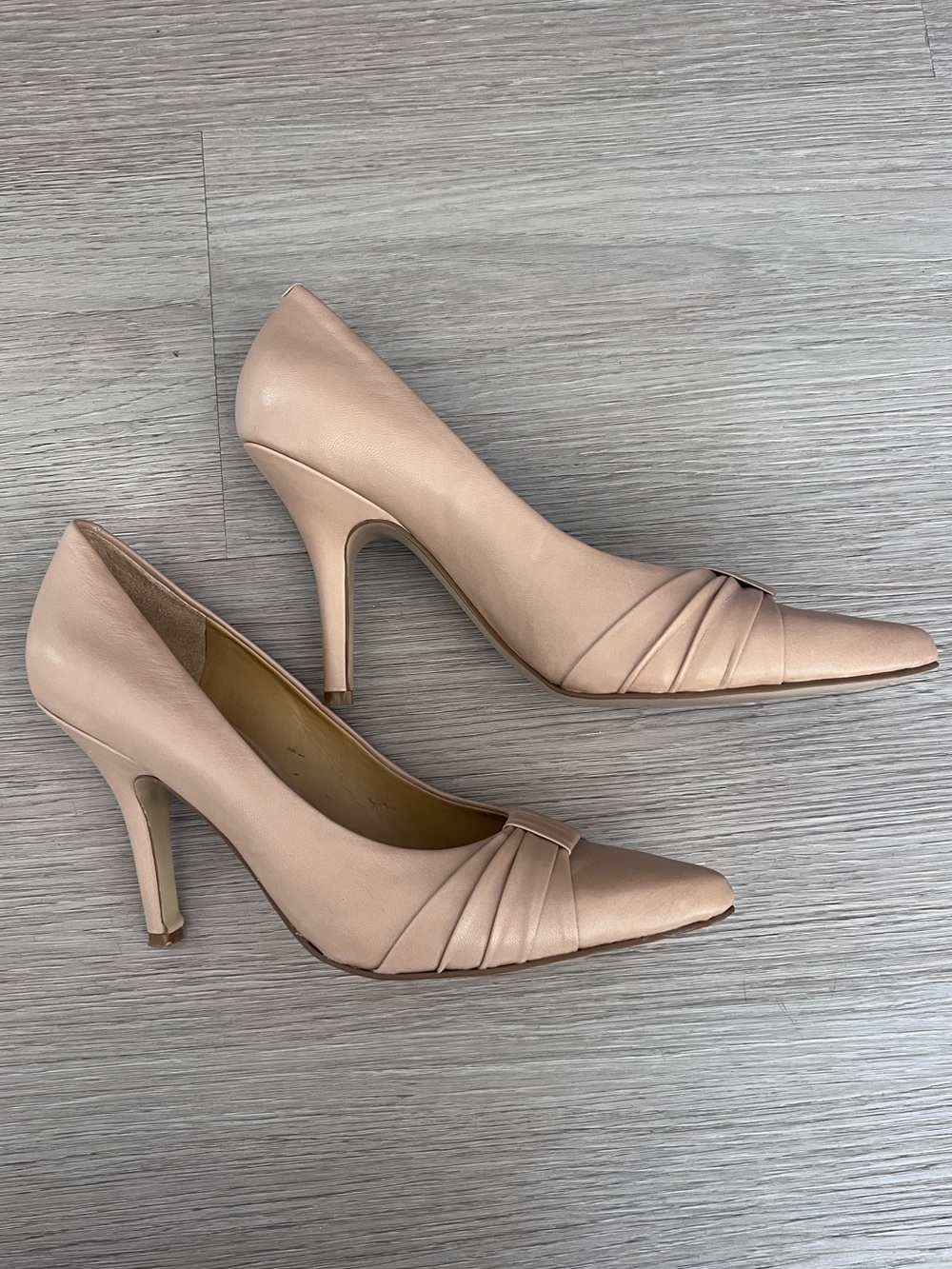 Nine West Blush Pointed-Toe Pleated High Heels